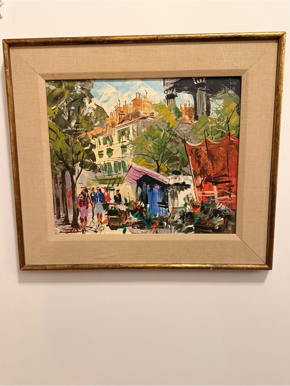 Framed Impressionist Cityscape Painting - Multicolor - Picture 2 of 6